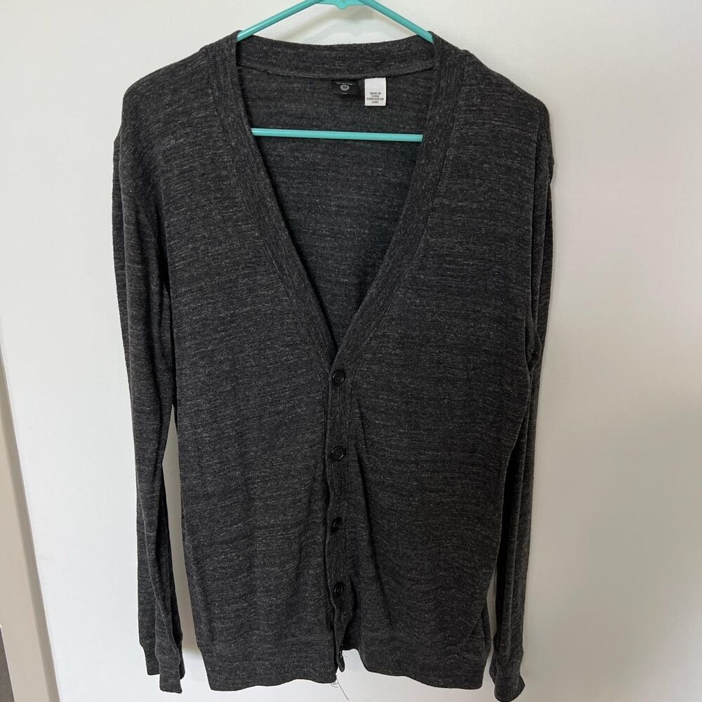 Bdg Men's Grey and Black Cardigan